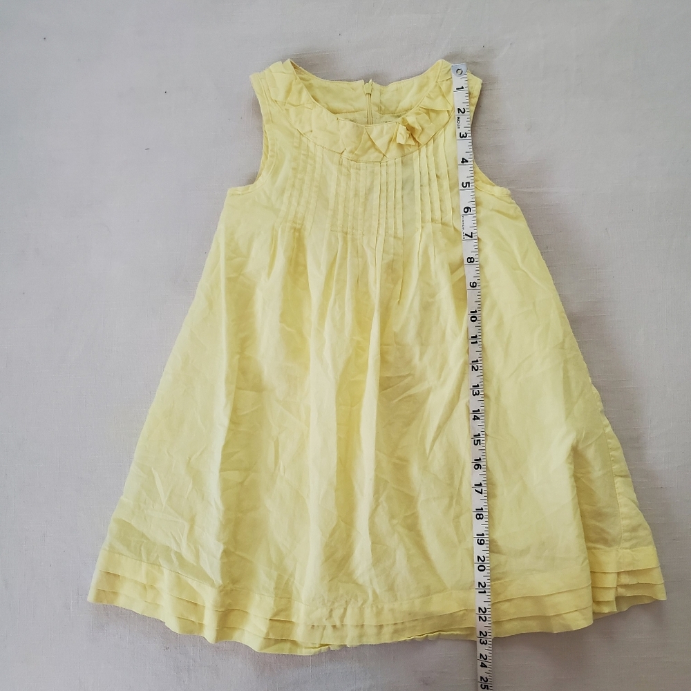 Mayoral Chic Butter Yellow Pleated Kids Dress Girls 6 Sleeveless Spring Easter - Picture 3 of 7